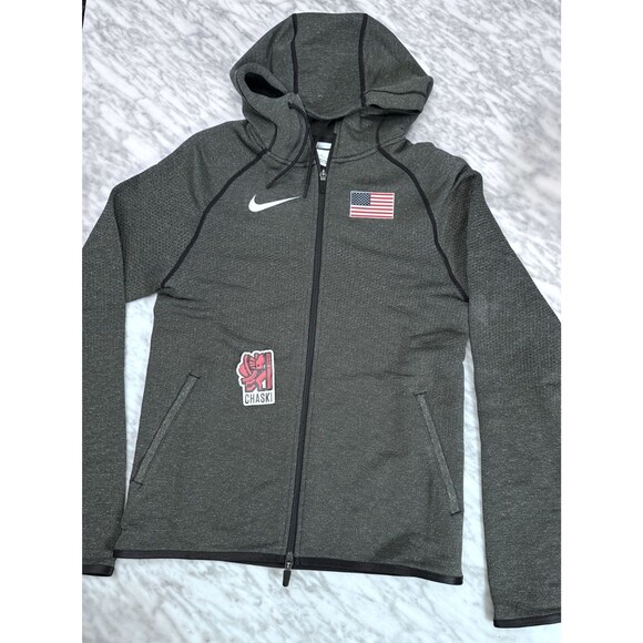 New Nike Pro Elite Team USA Woven Jacket/Hoodie CT4038-001 Grey Men's Small - Picture 1 of 9